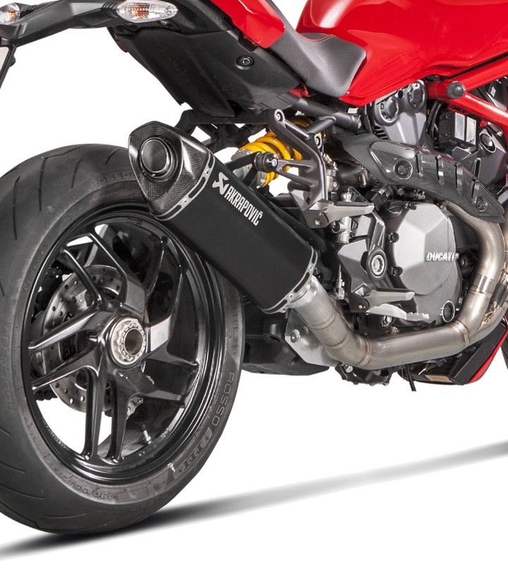 Échappement Akrapovič noir pour Ducati Monster 1200 (17-20), Monster 821 (17-20) S-D12SO8-RTBL