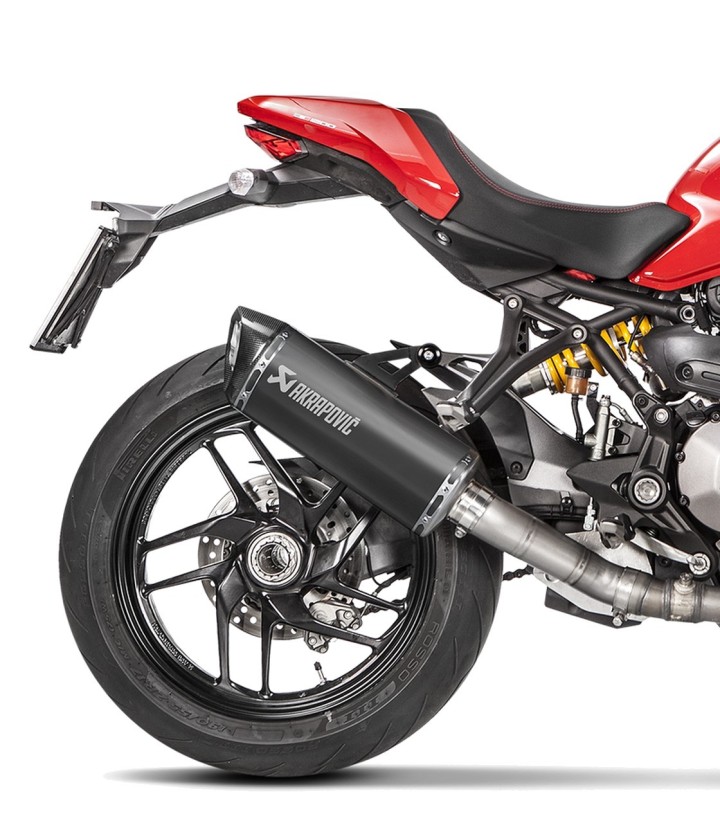 Akrapovič Exhaust in Black for Ducati Monster 1200 (17-20), Monster 821 (17-20) S-D12SO8-RTBL