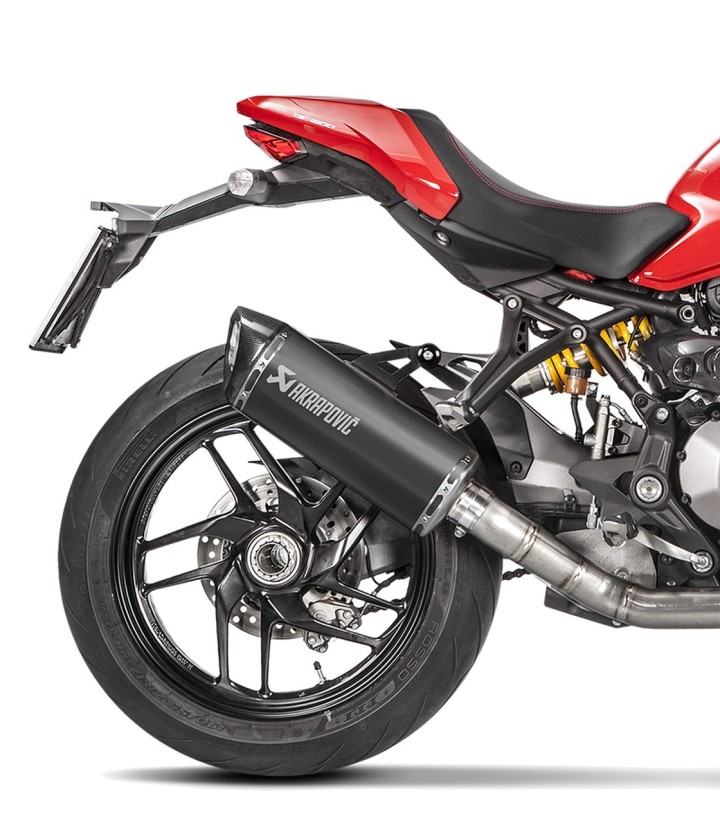 Escape Akrapovič em preto para Ducati Monster 1200 (17-20), Monster 821 (17-20) S-D12SO8-RTBL