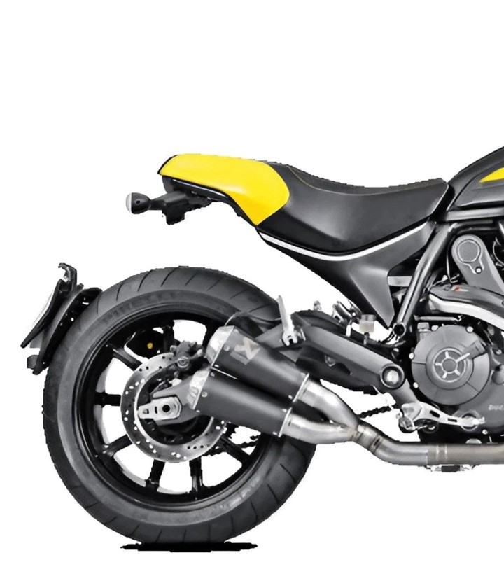 Akrapovič Exhaust in Black for Ducati Monster 659/797 (17-20), Scrambler 800 (15-20) S-D8SO4-CUBTBL1