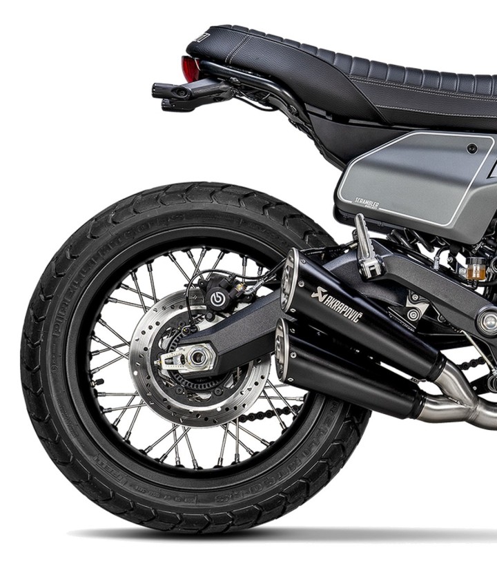 Échappement Akrapovič noir pour Ducati Scrambler 800 (21-22) S-D8SO6-ISSSBL