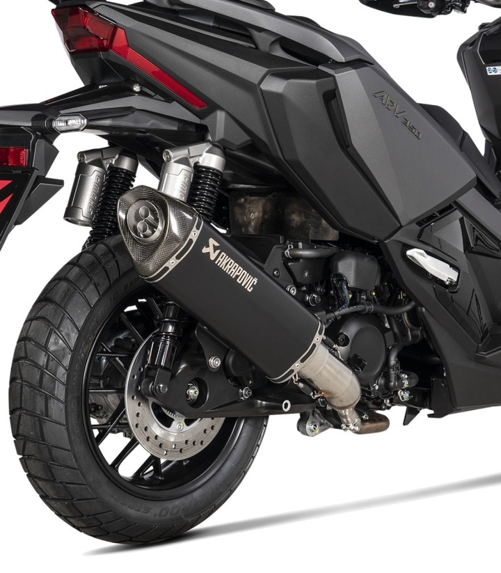 Akrapovič Exhaust in Black for Honda ADV 350 (22-24), Forza 350 (21-24) S-H3SO8-HRSSBL