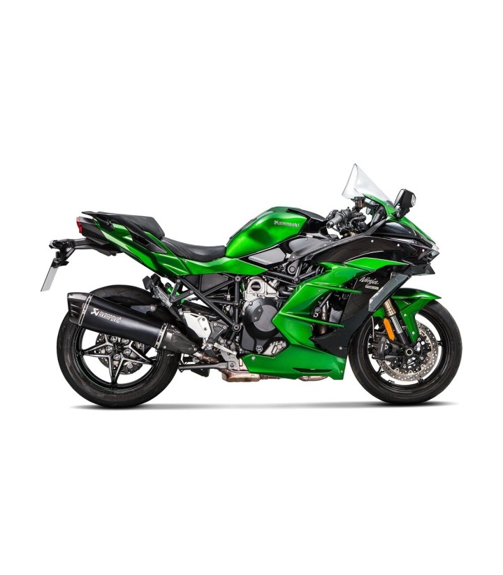 Zwarte Akrapovič-uitlaat voor Kawasaki Ninja H2 SX (18-20) S-K10SO21HRAABL