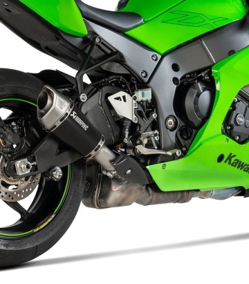 Zwarte Akrapovič-uitlaat voor Kawasaki ZX 10 R (21-26) S-K10SO28ASZTBL