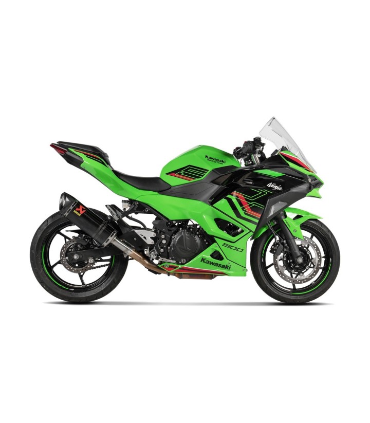 Scarico Akrapovič in carbonio per Kawasaki Ninja 400 (18-26), Ninja 500 (24-26), Z 400 (19-26), Z 500 (24-26) S-K4SO6-APC