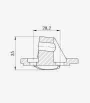 Adaptador retrovisor derecho Puig 3551N para Yamaha YZF-R1/R6