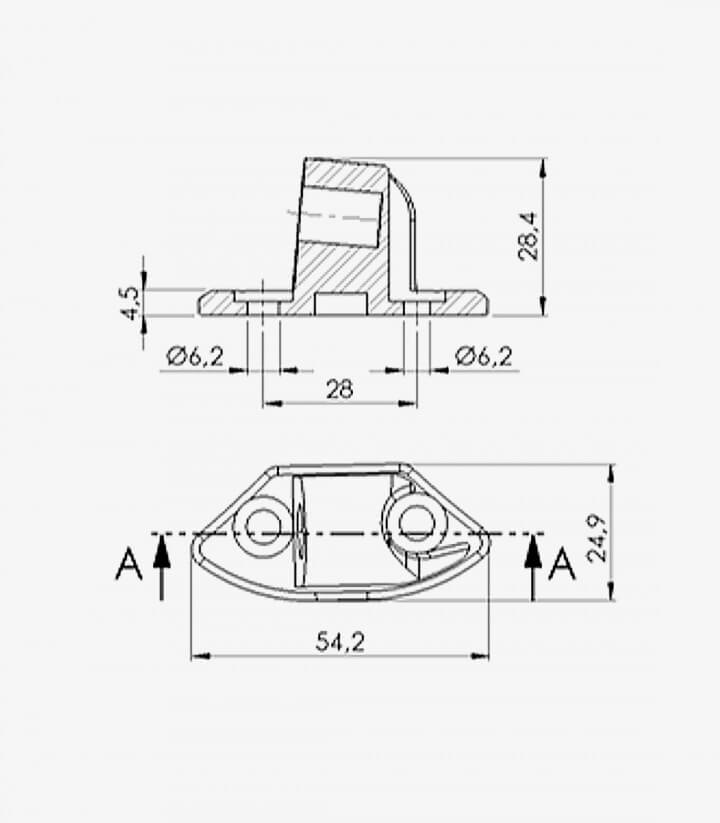 Puig mirror adapter 9639N right side for Yamaha YZF-R6