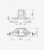 Adaptador retrovisor derecho Puig 9639N para Yamaha YZF-R6