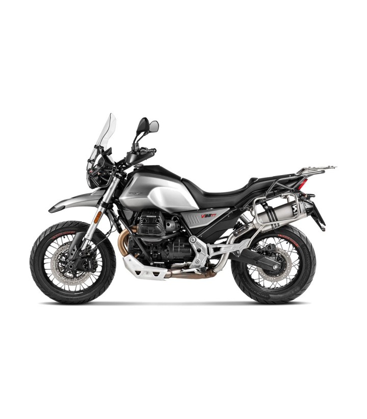 Akrapovič Exhaust in Titanium for Moto Guzzi V 85 (19-24) S-MG8SO2-HFTT