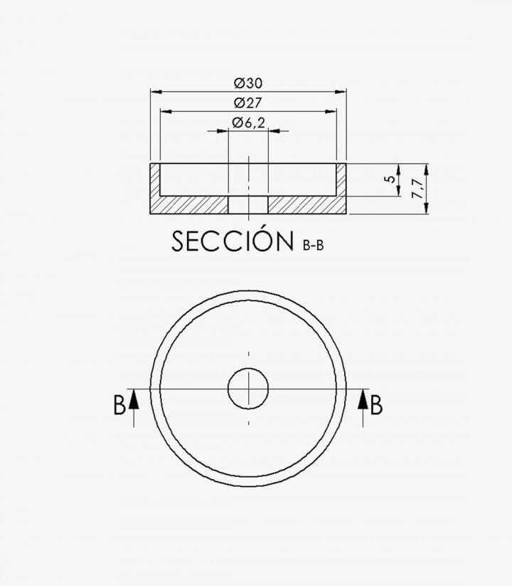 Adaptador retrovisor derecho e izquierdo Puig 3159N para Aprilia Tuono V4 1100 Factory