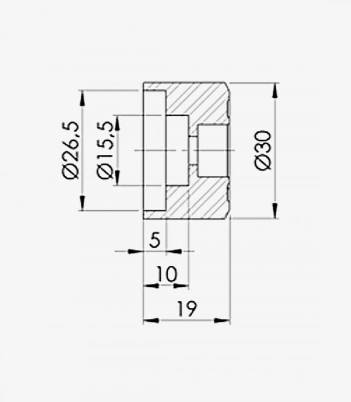 Puig mirror adapter 9699N right and left side for Benelli Leoncino 500