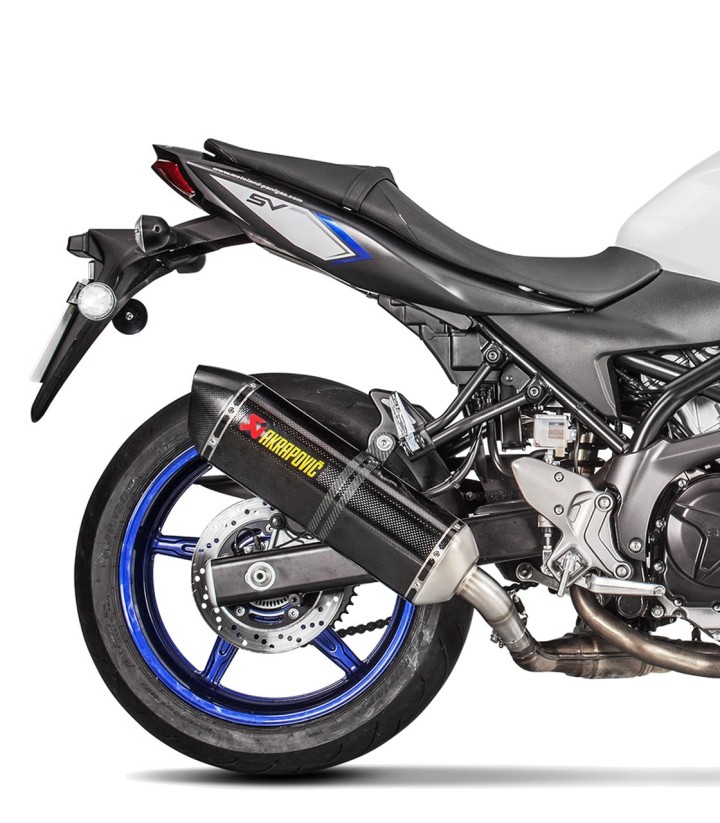 Échappement Akrapovič en carbone pour Suzuki SV 650 (80-26), SV-7GX (26) S-S6SO10-HRC