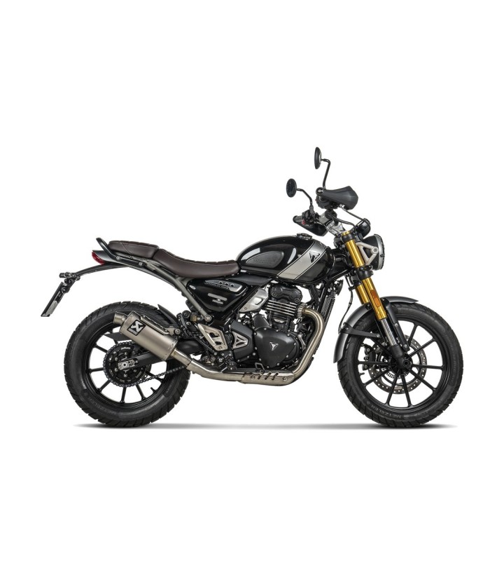 Akrapovič-uitlaat van titanium voor Triumph Scrambler 400 X (23-26), Speed 400 (23-26) S-T4SO1-HDT