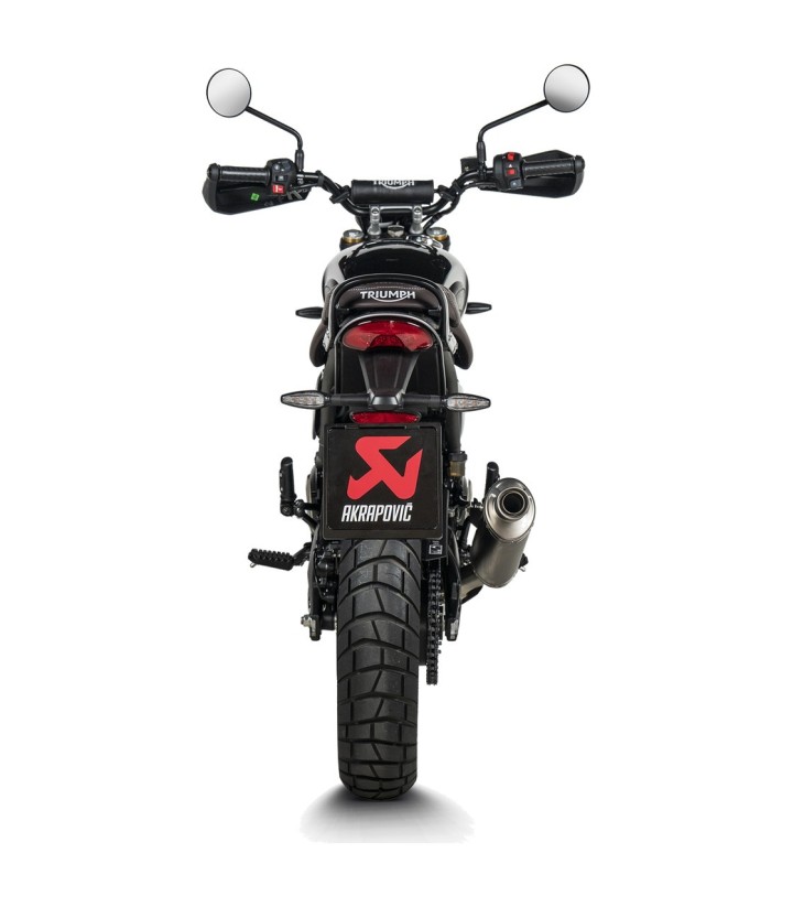 Akrapovič-uitlaat van titanium voor Triumph Scrambler 400 X (23-26), Speed 400 (23-26) S-T4SO1-HDT