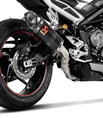 Scarico Akrapovič in carbonio per Triumph Daytona 765 (17-19), Street Triple 765 (17-19) S-T7SO2-APC