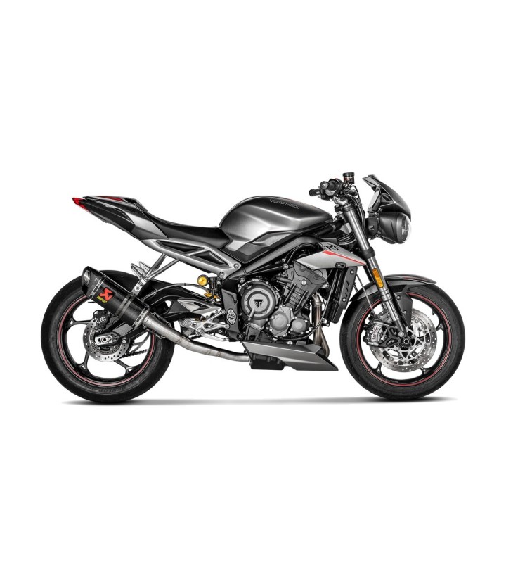 Échappement Akrapovič en carbone pour Triumph Daytona 765 (17-19), Street Triple 765 (17-19) S-T7SO2-APC