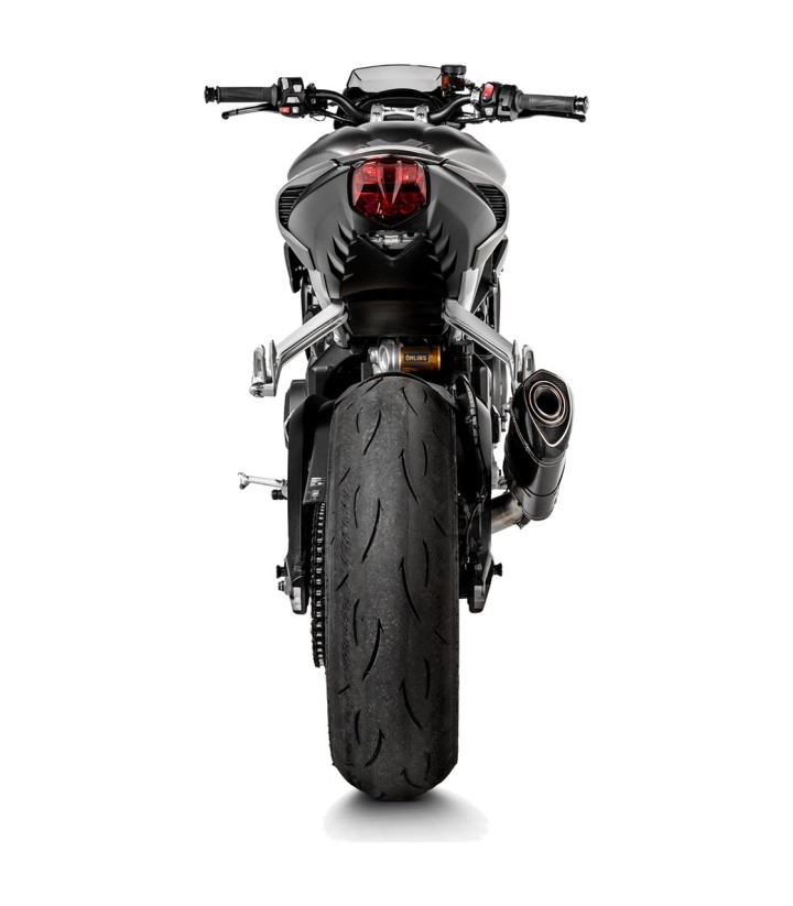 Akrapovič-uitlaat van carbon voor Triumph Daytona 765 (17-19), Street Triple 765 (17-19) S-T7SO2-APC