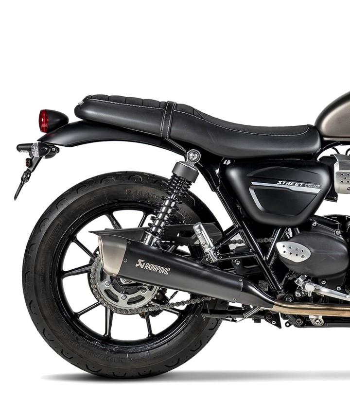 Escape Akrapovič en Negro para Triumph Street Twin 900 (16-20) S-T9SO2-HCQTBL