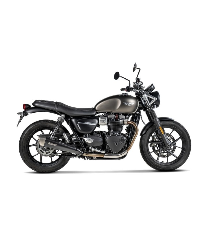 Scarico Akrapovič nero per Triumph Street Twin 900 (16-20) S-T9SO2-HCQTBL