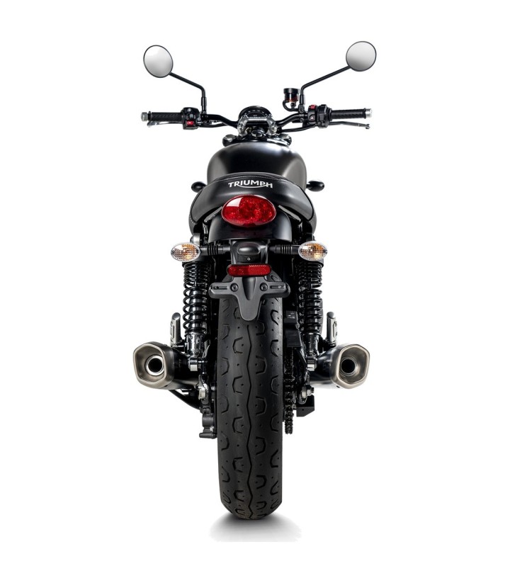 Échappement Akrapovič noir pour Triumph Street Twin 900 (16-20) S-T9SO2-HCQTBL