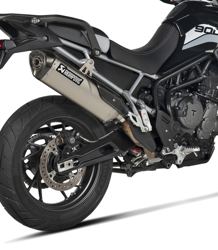 Akrapovič Exhaust in Titanium for Triumph Tiger 850 (20-24), Tiger 900 (20-24) S-T9SO3-HRT