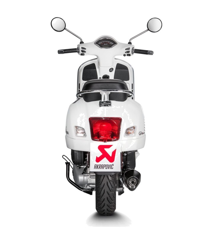 Zwarte Akrapovič-uitlaat voor Vespa GTS 125 (21-24) S-VE125SO2-HZBL