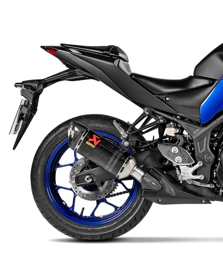 Escape Akrapovič en Carbono para Yamaha MT 03 320 (16-21), YZF R25 (14-21), YZF R3 (15-21) S-Y2SO16-HAPC/1