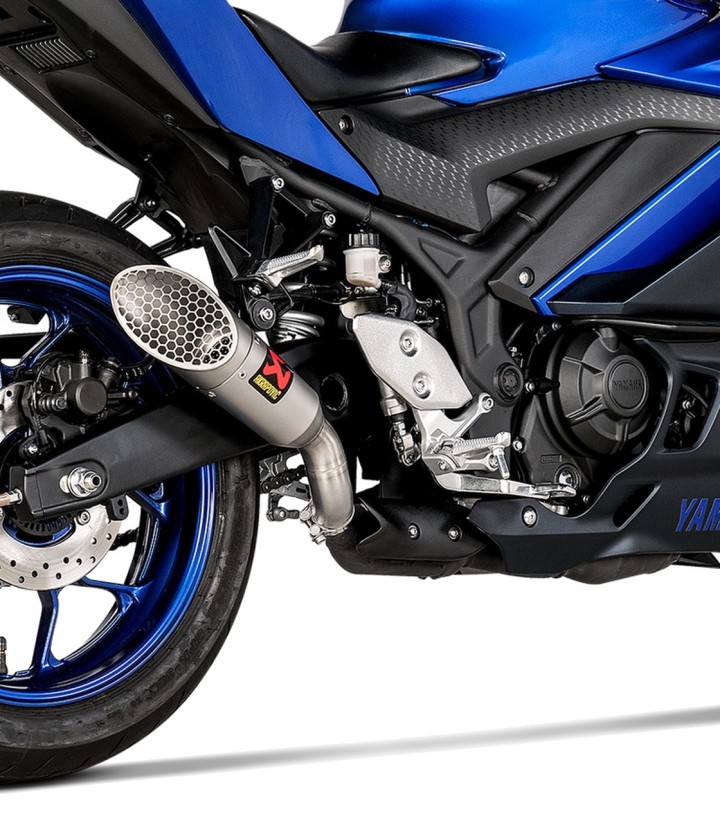Akrapovič-uitlaat van titanium voor Yamaha MT 03 320 (16-26), YZF R25 (14-21), YZF R3 (15-26) S-Y3SO6-IVOSS