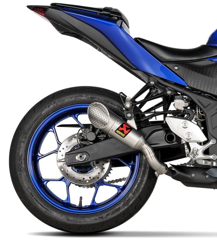 Échappement Akrapovič en titane pour Yamaha MT 03 320 (16-26), YZF R25 (14-21), YZF R3 (15-26) S-Y3SO6-IVOSS