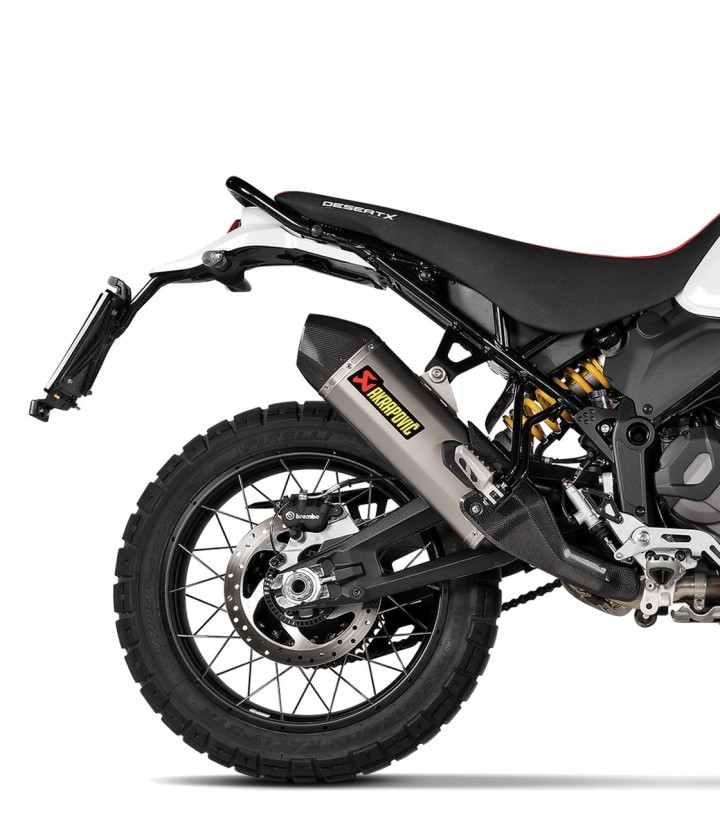 Tubo de escape Akrapovič em aço para Ducati DesertX 950 (22-24), Monster 937 (21-24) L-D9SO1
