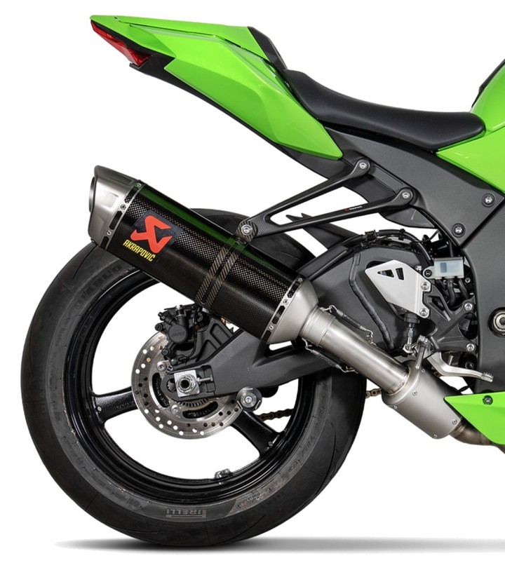 Tubo de escape Track Day Akrapovič em titânio para Kawasaki ZX 10 R (21-26) L-K10E9/TD