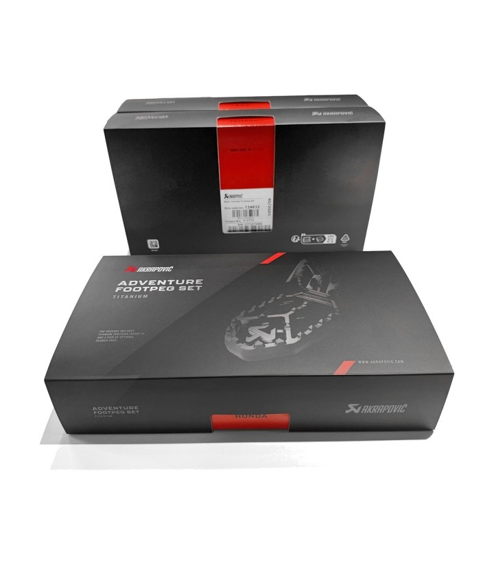 Kit de poisa-pés Adventure Akrapovič em titânio para vários modelos da Honda F-H11T1