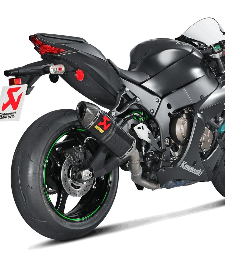 Einddemperhouder Akrapovič van carbon voor Kawasaki ZX 10 R (16-20) P-MBK10E2