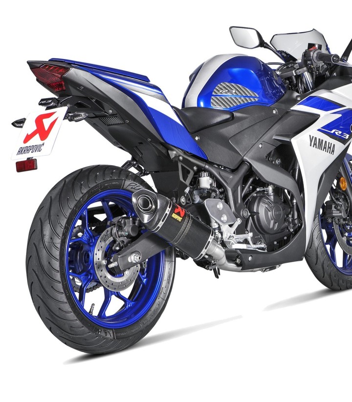 Support de silencieux Akrapovič en acier pour Yamaha MT 03 320 (16-26), YZF R25 (14-25), YZF R3 (15-26) P-X179