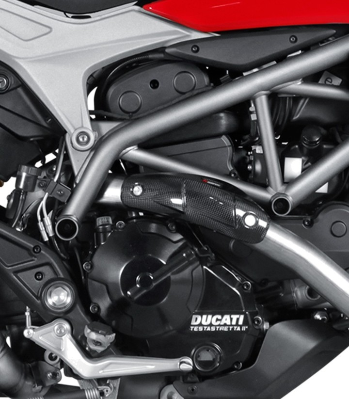 Akrapovič hitteschild van carbon voor Ducati Hypermotard 698/821/939 (13-18), Hyperstrada 821/939 (13-18) P-HSD8E2
