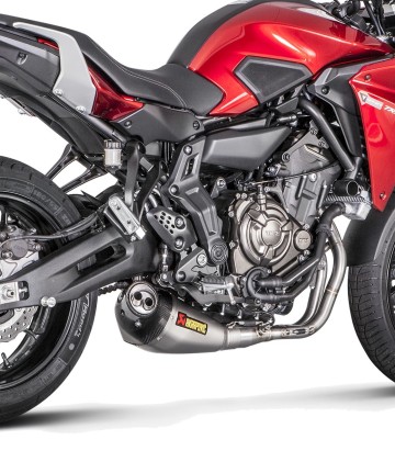 Akrapovič Racing-uitlaat van titanium voor Yamaha MT 07 (14-20), MT 07 Tracer (16-19), XSR 700 (16-20) S-Y7R5-HEGEH