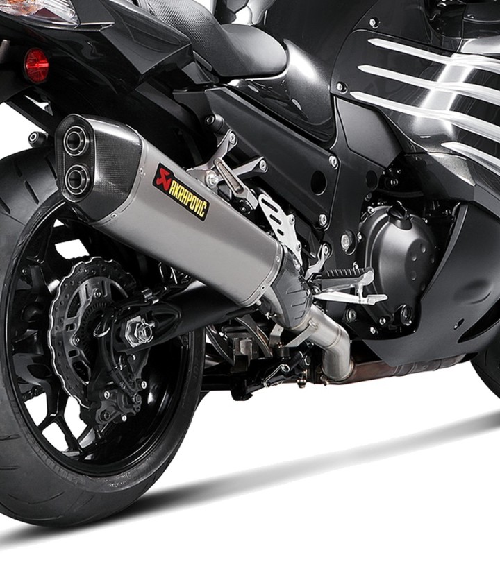 Échappement Akrapovič en titane pour Kawasaki ZX 14 R (12-20), ZZR 1400 (12-20) S-K14SO6-HZAAT