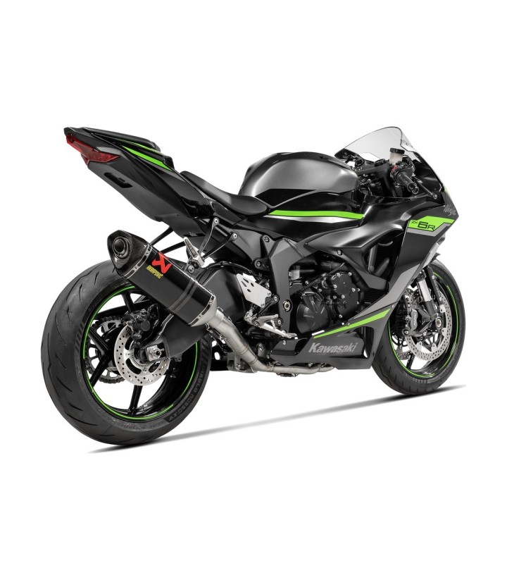 Échappement Akrapovič Racing en carbone pour Kawasaki ZX 6 R (23-26) S-K6R11-RC/1