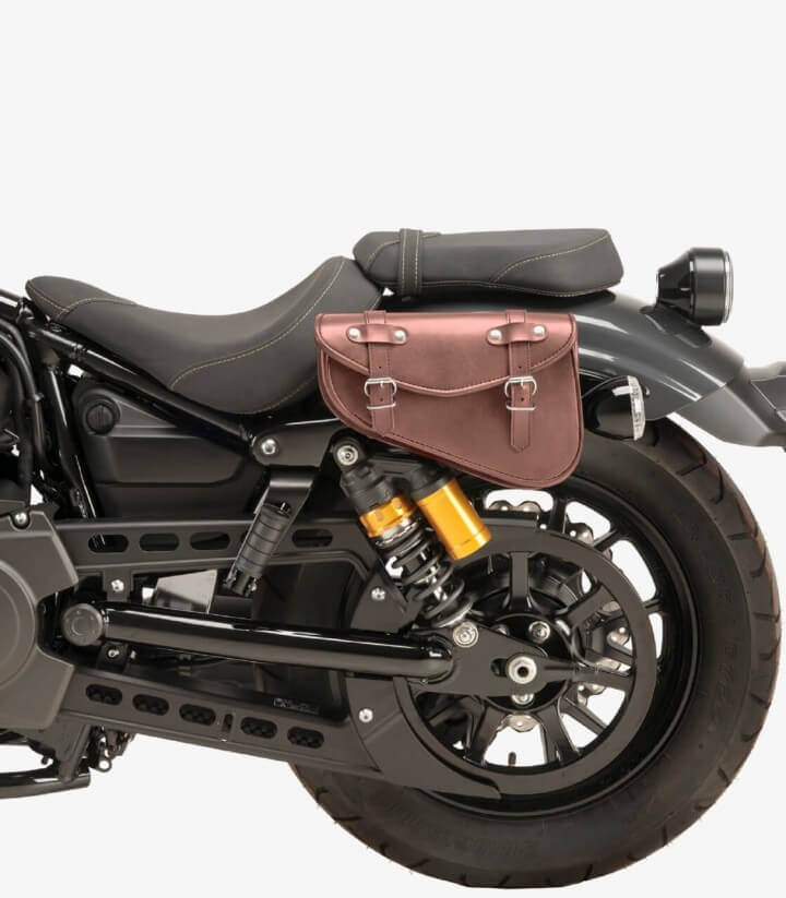 Satteltaschen Modell Detroit Farbe Braun von Customacces