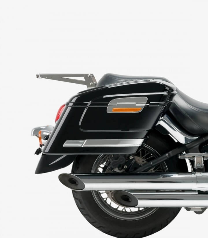 Hartschalen-Satteltaschen Modell American Farbe Schwarz von Customacces