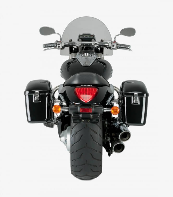 Customacces Hard Saddlebags model Silver color Black