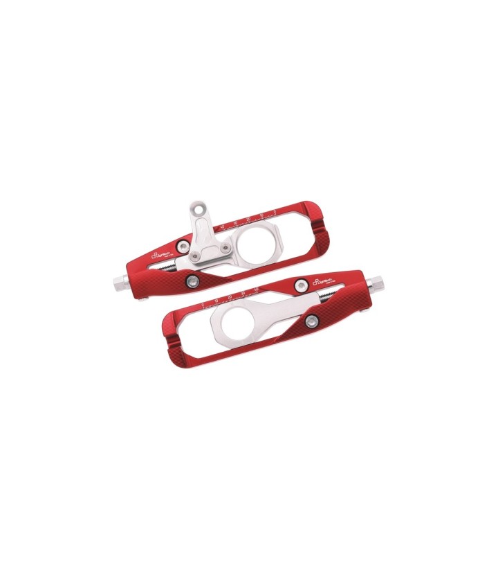 Tensores de Cadena LighTech con Soporte de Pinza en Rojo para Yamaha YZF R6 (17-25) TEYA008ROS