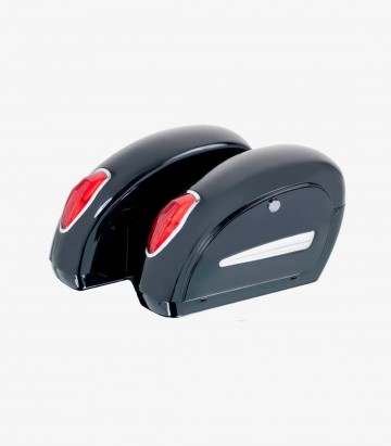 Hartschalen-Satteltaschen Modell Small Farbe Schwarz von Customacces