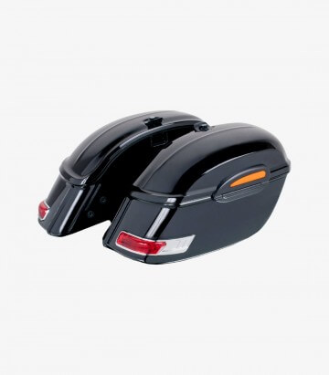 Hartschalen-Satteltaschen Modell Touring Farbe Schwarz von Customacces
