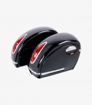 Hartschalen-Satteltaschen Modell Voyager Farbe Schwarz von Customacces