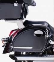 Customacces Hard Saddlebags model Voyager color Black