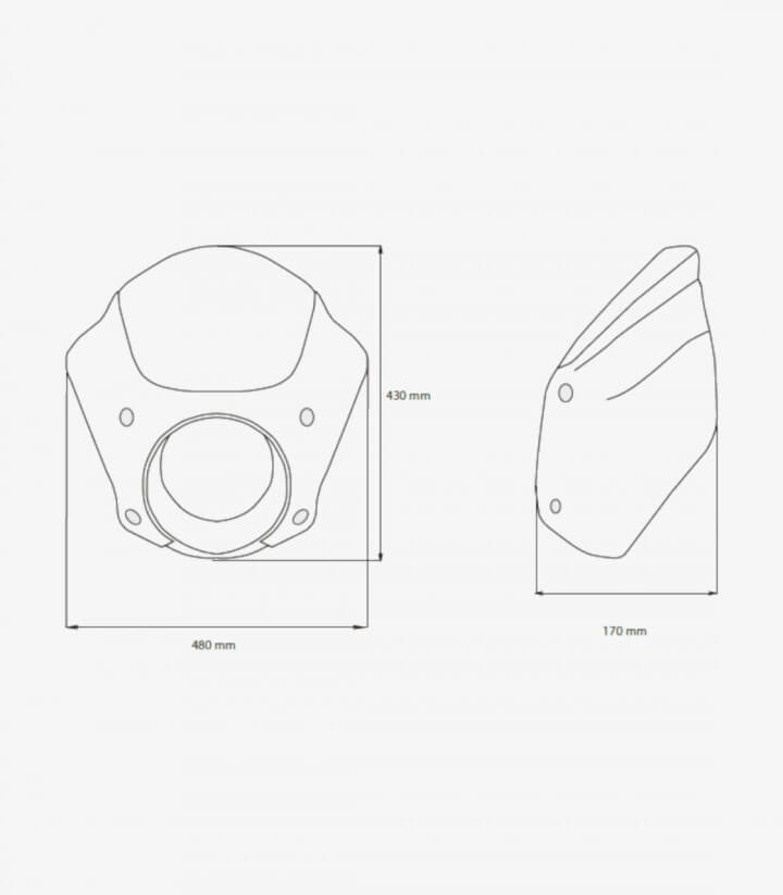 Customacces Snake Eye Semi-fairing color Black CUP003N CUP003N