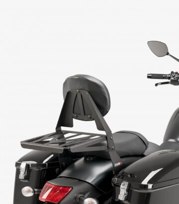 Flache Rückenlehnen CL1 für den Beifahrer für Kawasaki Vulcan S, Vulcan S Cafe Farbe Schwarz von Customacces