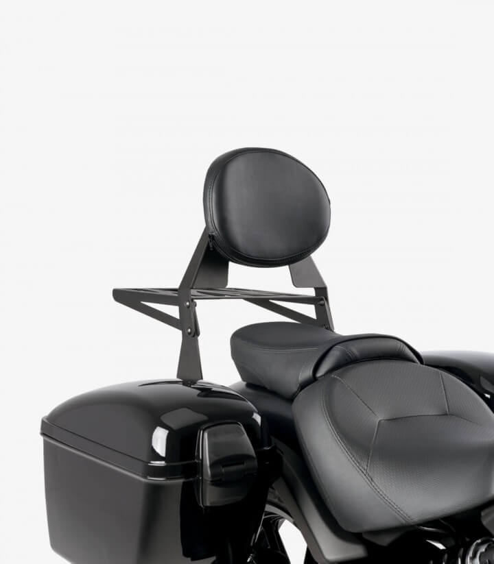 Flache Rückenlehnen CL1 für den Beifahrer für Kawasaki Vulcan S, Vulcan S Cafe Farbe Schwarz von Customacces