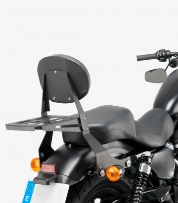 Flache Rückenlehnen CL1 für den Beifahrer für Harley Davidson Sportster 1200, Sportster 883 Farbe Schwarz von Customacces